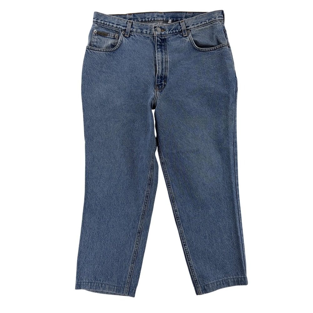 Vintage Calvin Klein Jeans Mens 36x24 Blue Regular Tapered Denim Pants USA